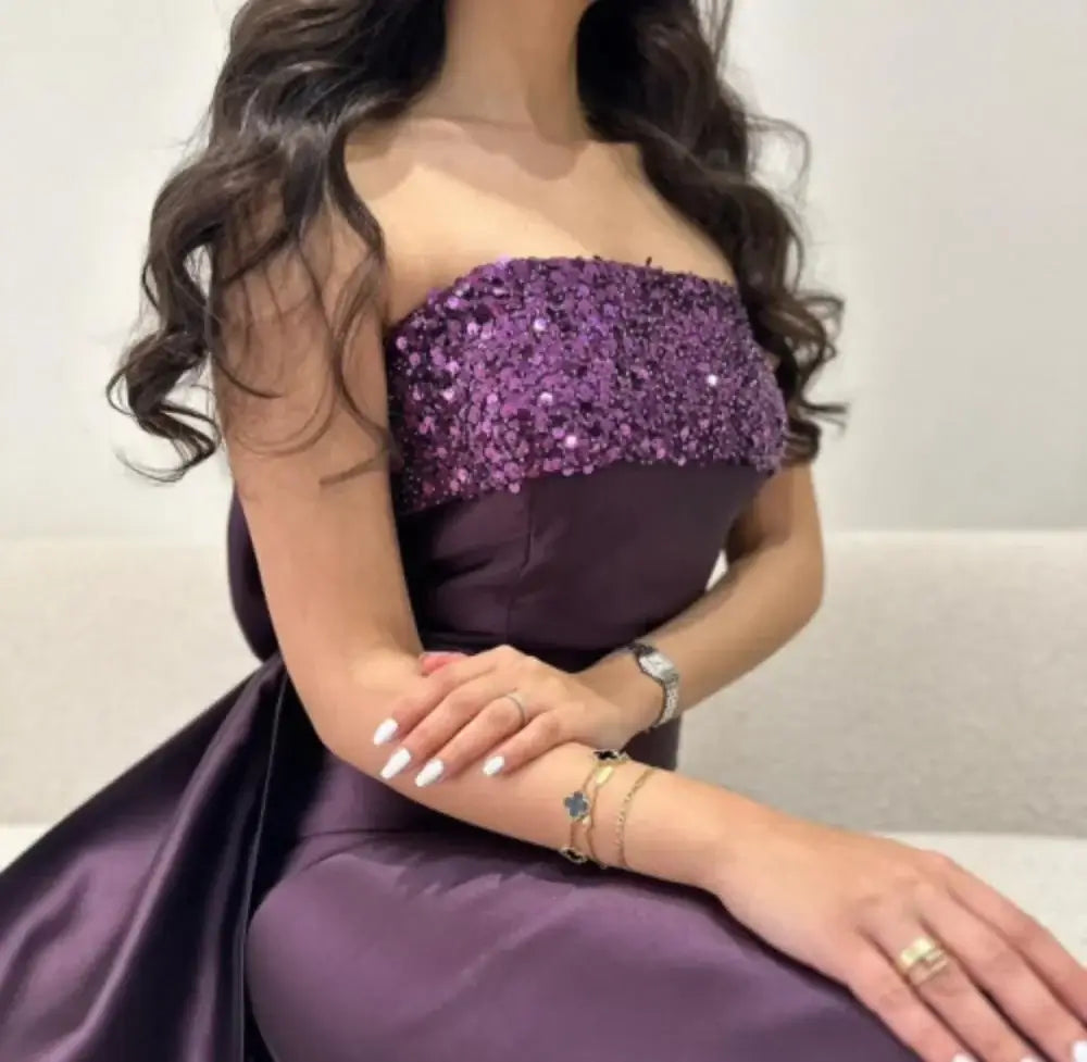 فستان سهرة برغندي