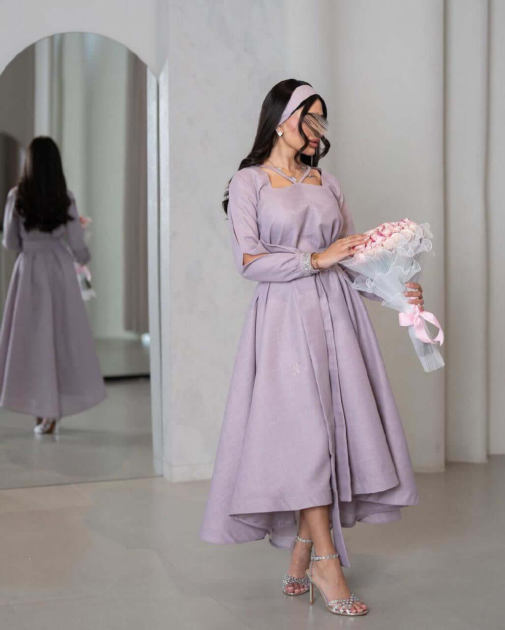 فستان سهره ناعم لينن هندي - أناقة لا مثيل لها