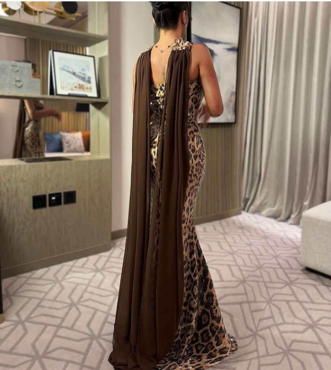فستان نمري سهرة فخم