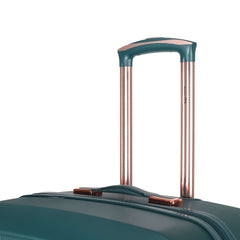 طقم شنط فايبر ABS مكون من 4 قطع يشمل حقيبة مكياج بكفرات دبل